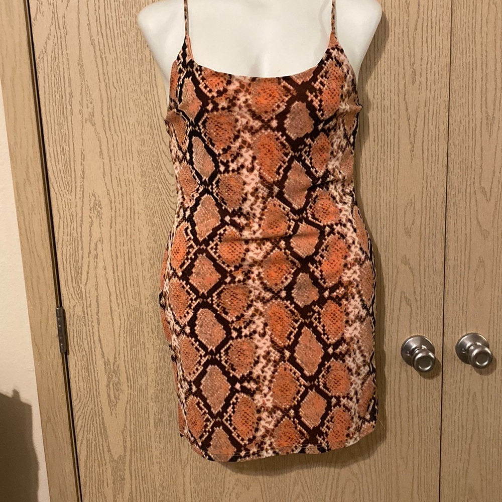 Charlotte Russe size large snake print mini dress breathable and stretch